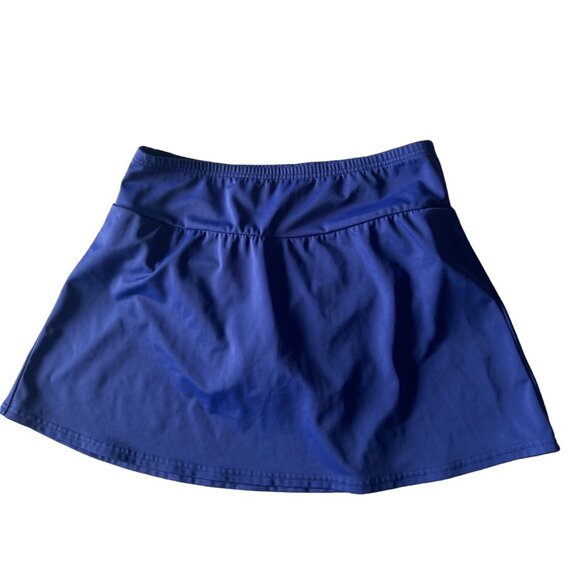 Lands End Womens 8 Blue Swim Skirt Nylon Spandex Travel Vacation Summer - Picture 1 of 11